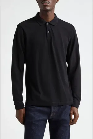 Sunspel Long Sleeve Supima?? Cotton Piqu?? Polo in at Nordstrom, Size Small