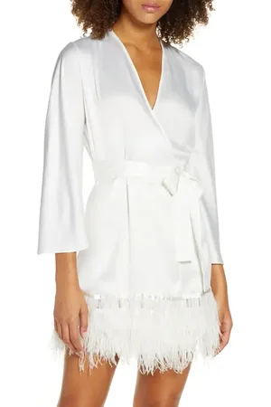 Rya Collection Swan Charmeuse & Ostrich Feather Wrap in at Nordstrom, Size 2 X