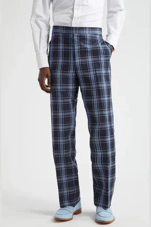 Thom Browne Low Rise Drop Crotch Backstrap Virgin Wool & Linen Pants in at Nordstrom, Size 1