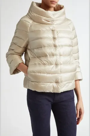 HERNO Sofia Iconic Down Crop Puffer Jacket in at Nordstrom, Size 12 Us