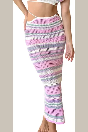 Capittana Lia Stripe Cover-Up Midi Skirt in at Nordstrom, Size X-Small