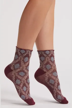 Casa Clara Remmi Metallic Jacquard Socks in at Nordstrom