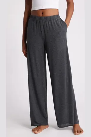 Open Edit Dreamy Rib Wide Leg Pajama Pants in at Nordstrom, Size Large