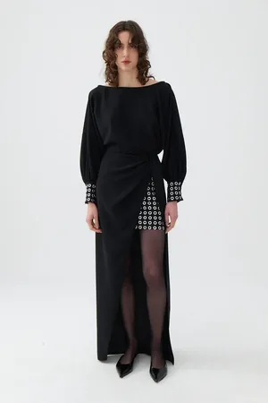 Nocturne Knot Front Long Dress in at Nordstrom, Size Small
