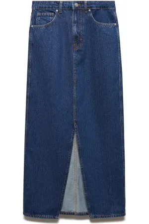 MANGO Denim Midi Skirt in at Nordstrom, Size X-Large