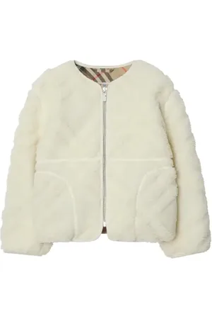 Burberry Check Fleece Jacket in at Nordstrom, Size 6