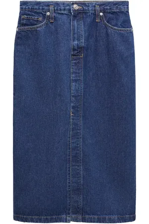 MANGO Denim Midi Skirt in at Nordstrom, Size X-Large