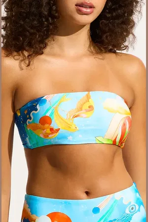 Seafolly Strapless Bandeau Bikini Top in at Nordstrom, Size 4 Us