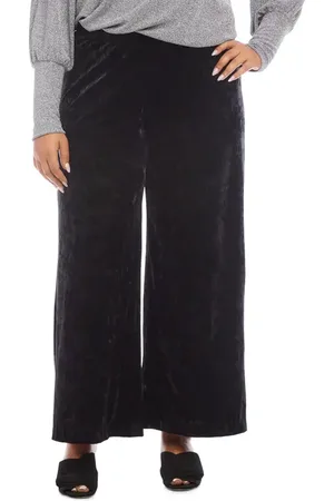 Karen Kane Crushed Velvet Ankle Wide Leg Pants in at Nordstrom, Size 2X