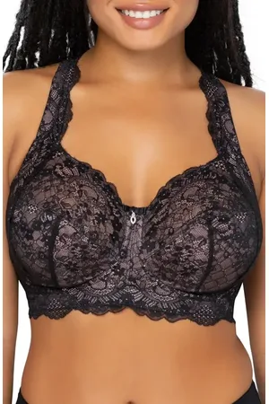 CURVY COUTURE Luxe Lace Wireless Bralette in at Nordstrom, Size 44D