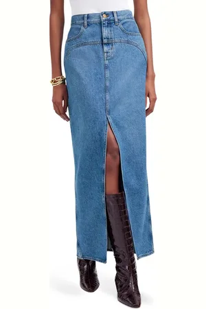 Madewell Western Denim Maxi Skirt in at Nordstrom, Size 32