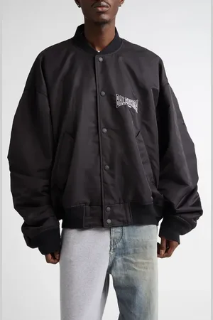 Balenciaga Oversize Nylon Varsity Jacket in at Nordstrom, Size Large