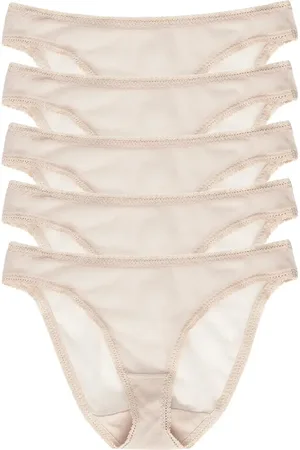 On Gossamer 5-Pack Mesh Hip Bikinis in at Nordstrom, Size Small