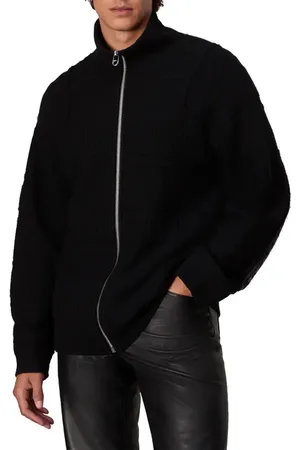 RAG&BONE Colton Zip Front Extrafine Merino Wool Blend Sweater in at Nordstrom, Size Large