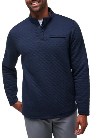 Travis Mathew Transatlantic Quilted Henley Pullover in at Nordstrom, Size X-Large