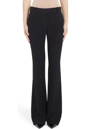 Alexander McQueen Alexander Leaf Crepe Slim Bootcut Pants in at Nordstrom, Size 2 Us