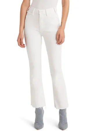 Mother The Hustler High Waist Fray Hem Ankle Bootcut Jeans in at Nordstrom, Size 33