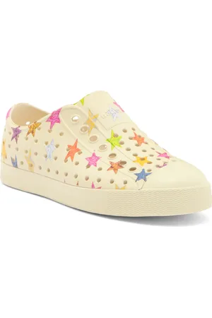Native Jefferson Water Friendly Perforated Slip-On in White /White /Multi Star at Nordstrom, Size 0 M
