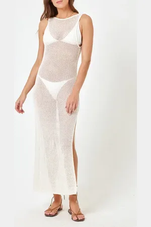L*Space Villa Nova Open Stitch Cotton Cover-Up Tank Dress in at Nordstrom, Size X-Small