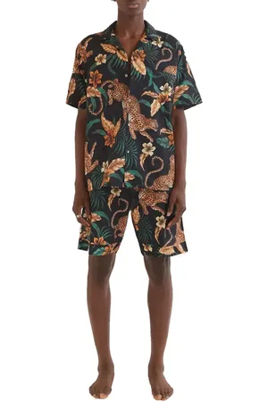 Desmond & Dempsey Cuban Print Cotton Short Pajamas in at Nordstrom, Size Small