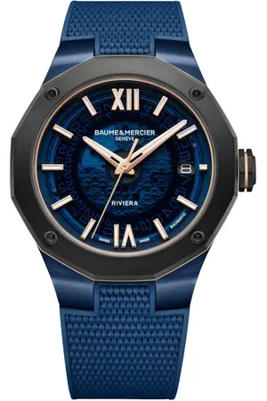 Baume & Mercier Riviera 10769 Rubber Strap Watch, 42mm in at Nordstrom