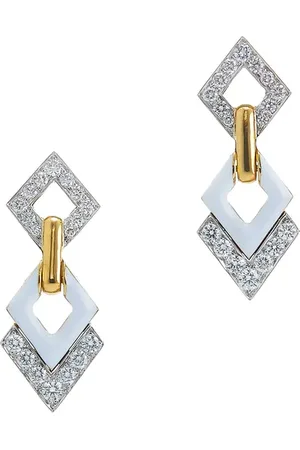 David Webb Motif Diamond Drop Earrings in at Nordstrom