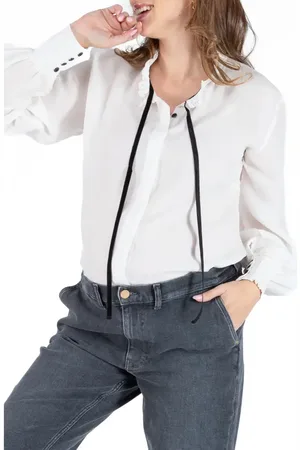 Cache Coeur Scarlett Long Sleeve Lace Collar Maternity Blouse in at Nordstrom, Size X-Small