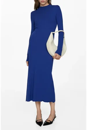 MANGO Perkins Long Sleeve Knit Dress in at Nordstrom, Size 4