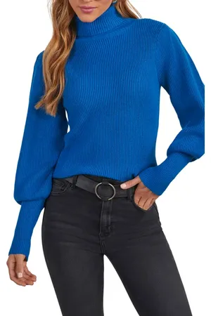 Vici Collection Stepping Out Rib Turtleneck Sweater in at Nordstrom, Size X-Large