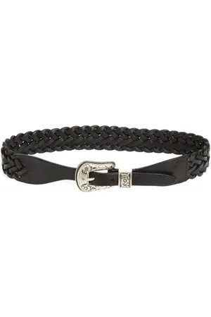 Golden Goose Floral Embossed Stud Leather Belt in at Nordstrom, Size 70 Eu