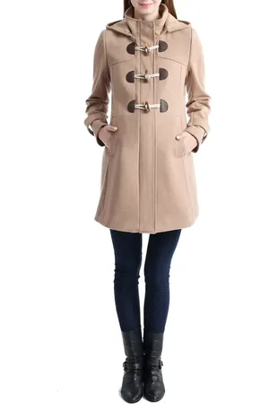 Kimi and Kai Paisley Wool Blend Maternity Duffle Coat in at Nordstrom, Size Large
