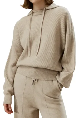 Lilysilk Eshe 2-in-1 Cashmere Detachable Hoodie in at Nordstrom, Size Large