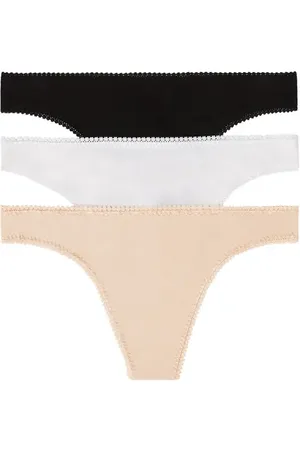On Gossamer Cabana Cotton 3-Pack Thongs in at Nordstrom, Size Large
