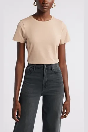 Nordstrom Pima Cotton Blend Crewneck T-Shirt in at , Size X-Small
