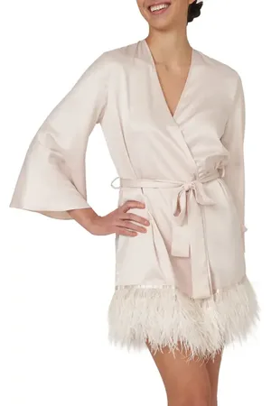 Rya Collection Swan Charmeuse & Ostrich Feather Wrap in at Nordstrom, Size 1 X