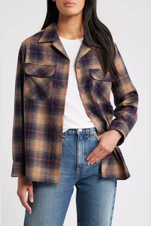 Pendleton Plaid Wool Overshirt in at Nordstrom, Size X-Large