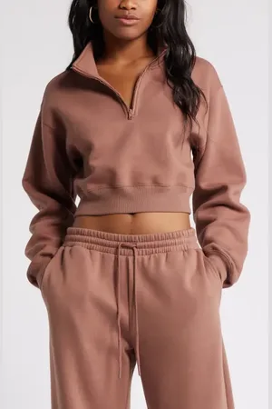 BP. Quarter Zip Fleece Detail Sweatshirt in at Nordstrom, Size X-Small