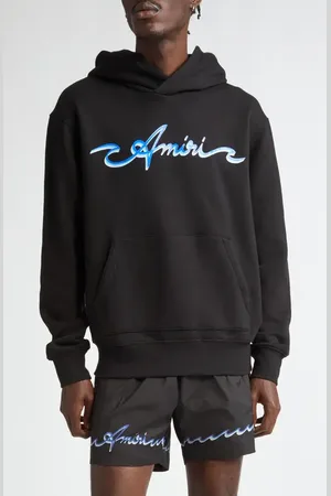 AMIRI Wave Logo Cotton Graphic Hoodie in at Nordstrom, Size Small