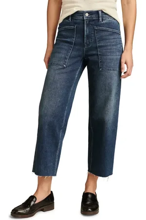 Lucky Brand Lucky Legend Patch Pocket Crop Wide Leg Jeans in at Nordstrom, Size 28