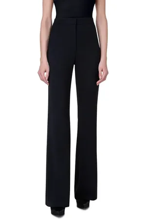 AKRIS Courtney Wide Leg Stretch Virgin Wool Pants in at Nordstrom, Size 2