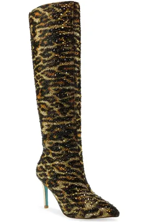 Betsey Johnson Brea Embellished Knee High Boot in at Nordstrom, Size 6