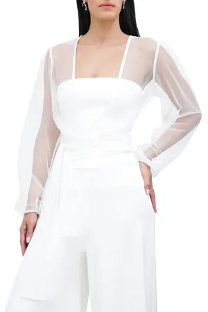 Marcella Verona Sheer Mesh Wrap Bolero in at Nordstrom, Size Large