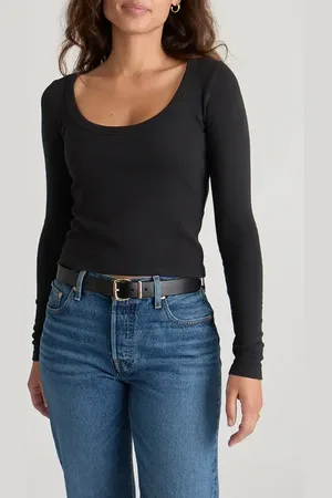 Marine Lexi Sun-In Long Sleeve Rib T-Shirt in at Nordstrom, Size X-Large