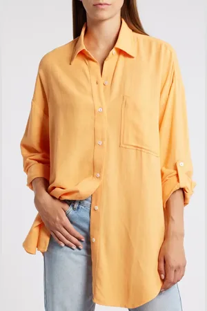 Rip Curl Premium Linen Button-Up Blouse in at Nordstrom, Size X-Small