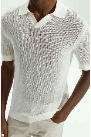 THEORY Cairn Johnny Collar Mesh Polo in at Nordstrom, Size Xx-Large