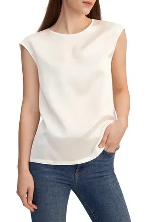 Lilysilk Basic Cap Sleeves Silk Tee in at Nordstrom, Size Medium