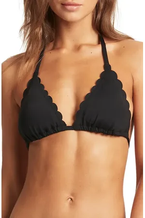 SEA LEVEL Scalloped Triangle Bikini Top in at Nordstrom, Size 10 Us