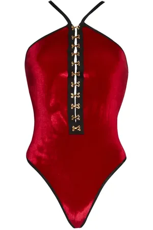 Coquette Strappy Back Velvet Teddy in at Nordstrom