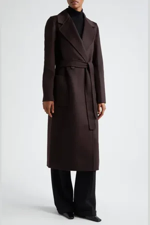 Reiss Lucia Tie Waist Wool Blend Coat in at Nordstrom, Size 12 Us
