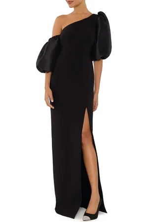 LIKELY Natasha One-Shoulder Puff Sleeve Gown in at Nordstrom, Size 00